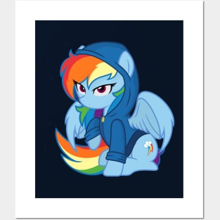 Rainbow Dash hoodie Posters and Art